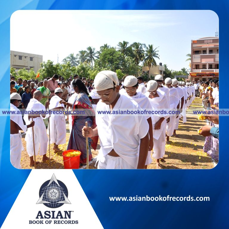 Highest Number of People Dressed as Mohandas Karamchand Gandhi Simultaneously (Single Venue)