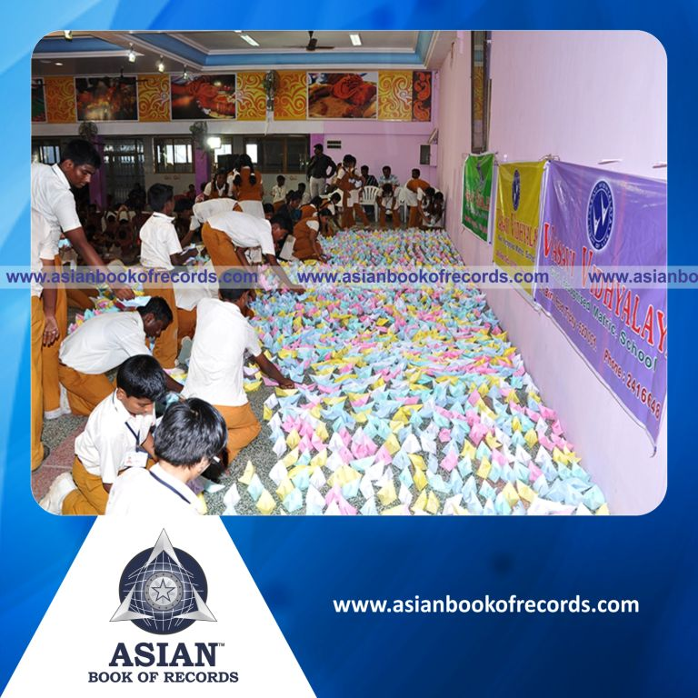 Highest Number of Paper Boats made by a Team