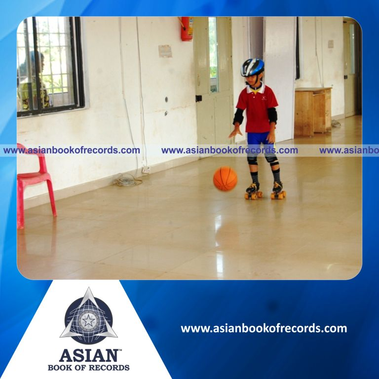 Highest Number of Times Bouncing a Basket Ball while Skating Simultaneously in 30 Minutes by a Minor (Male)