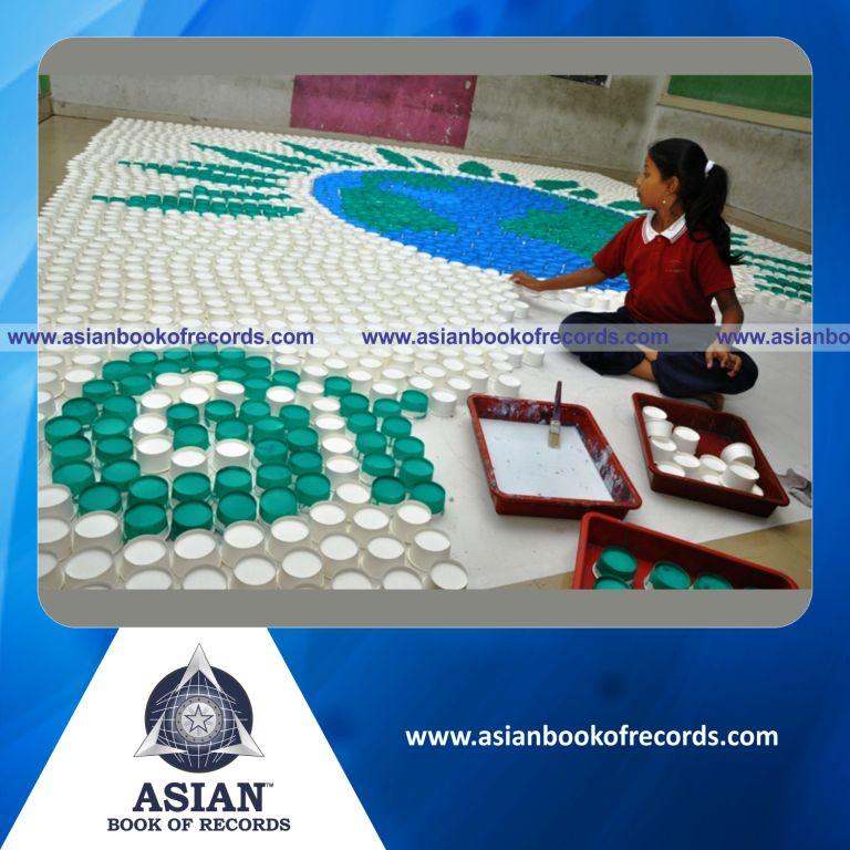 Largest Paper Cup Mosaic by a Minor (Female)