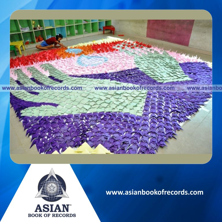 Largest Origami Mosaic by a Minor (Female)