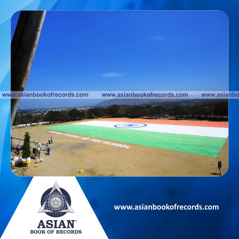 Largest National Flag made with Salt by a Team