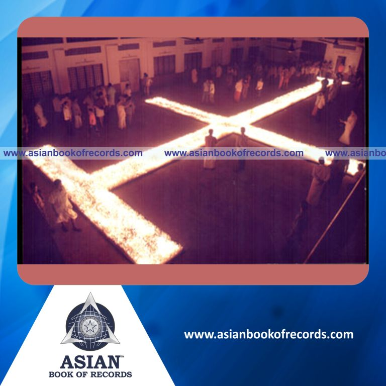 Largest Flaming Image made with Candles