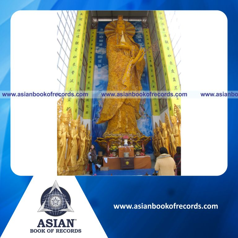Largest Buddha Avalokiteshvara Statue made with Flowers