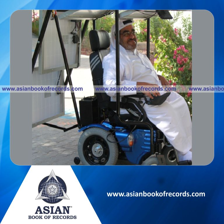 Longest Distance Ride on a Solar Powered Wheel Chair by an Individual (Male)