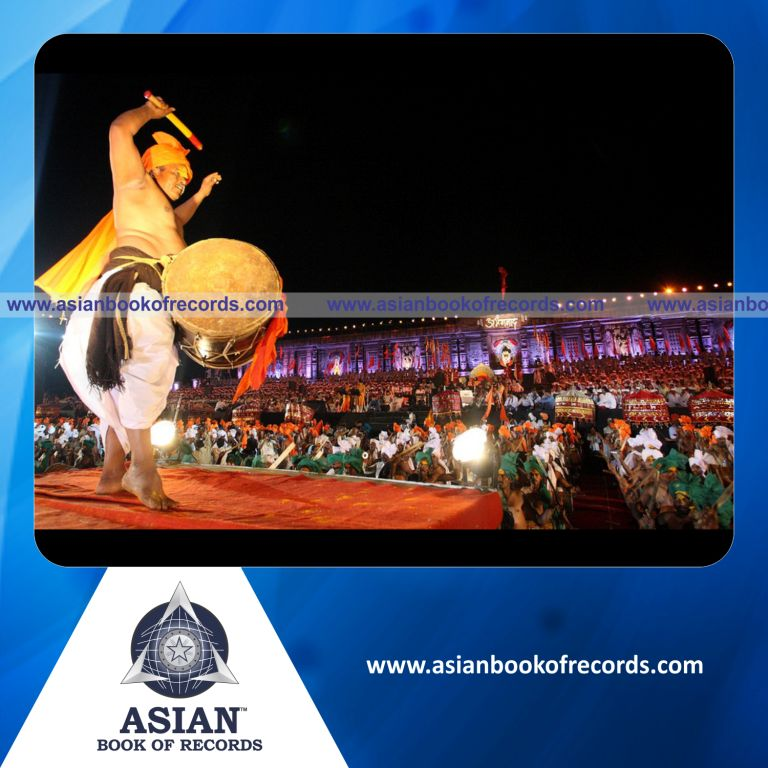 Highest Number of Participants in Dhol Drum Ensemble (Single Venue)