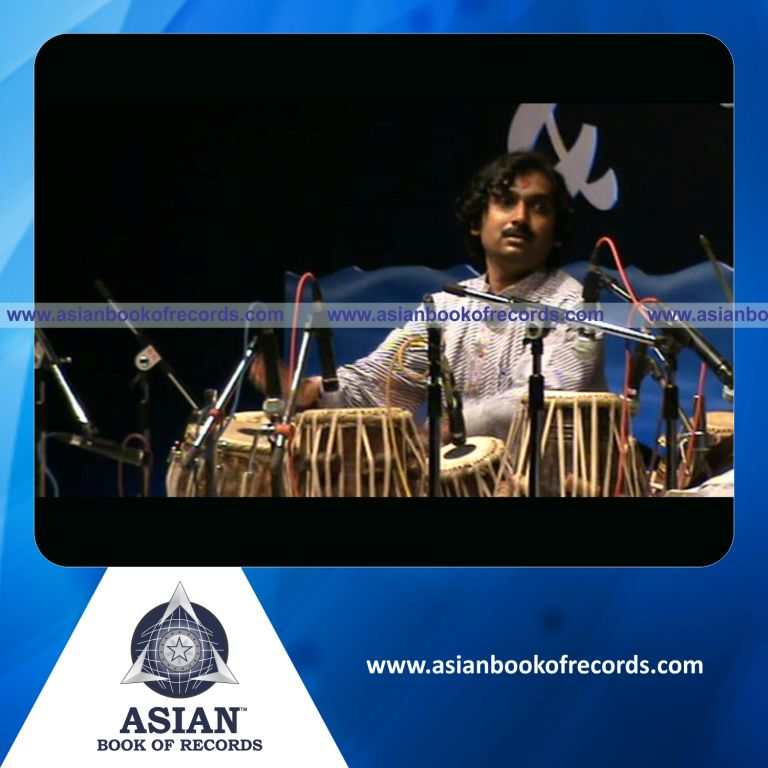 Highest Number of Rhythmic Instrumental Sounds Played by an Individual (Male)