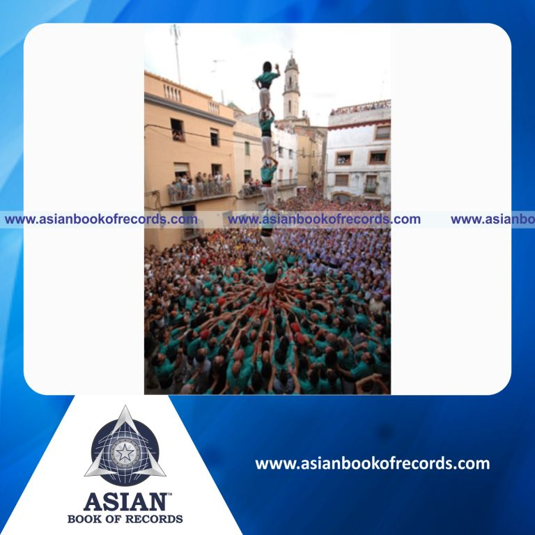 Highest Number of People made Tallest Human Pyramid with 10 Tiers