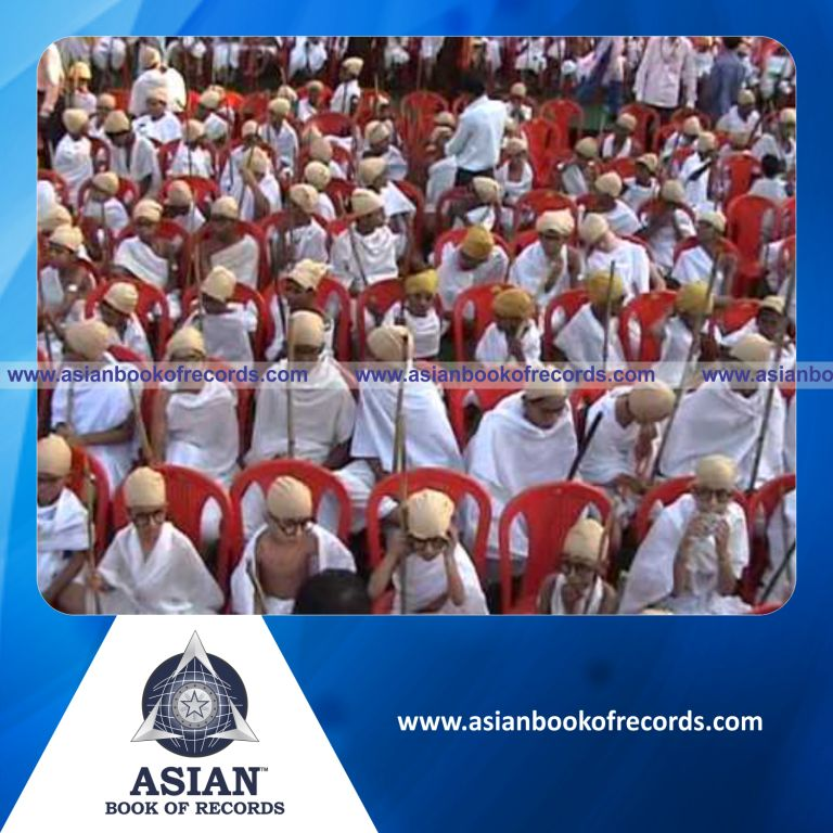 Highest Number of People Dressed as Mohandas Karamchand Gandhi Simultaneously (Single Venue)