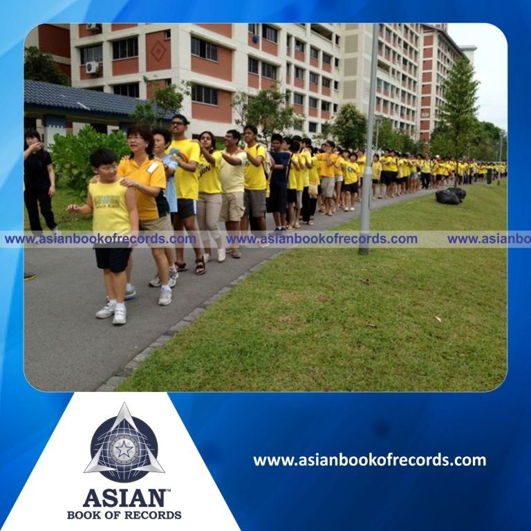 Longest Human Chain Walk by a Team