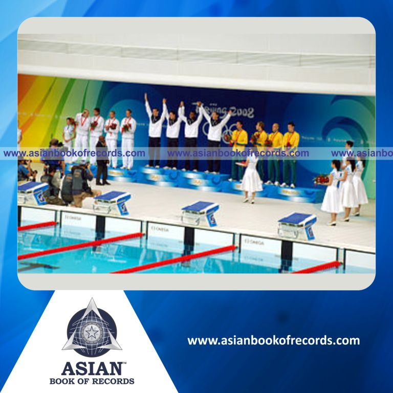 Fastest Time to Perform 4 x 100 Meters Freestyle Swimming Relay in Long Course (Male)