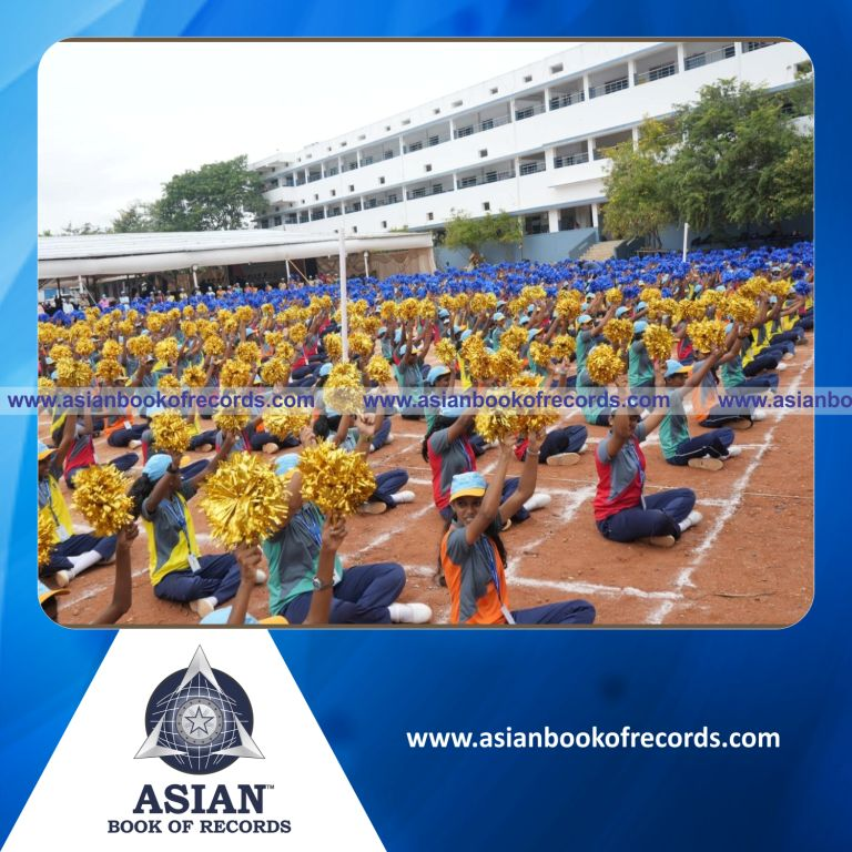 Highest Number of Participants Performing in a Sports Drill holding Pom Poms Simultaneously (Single Venue)