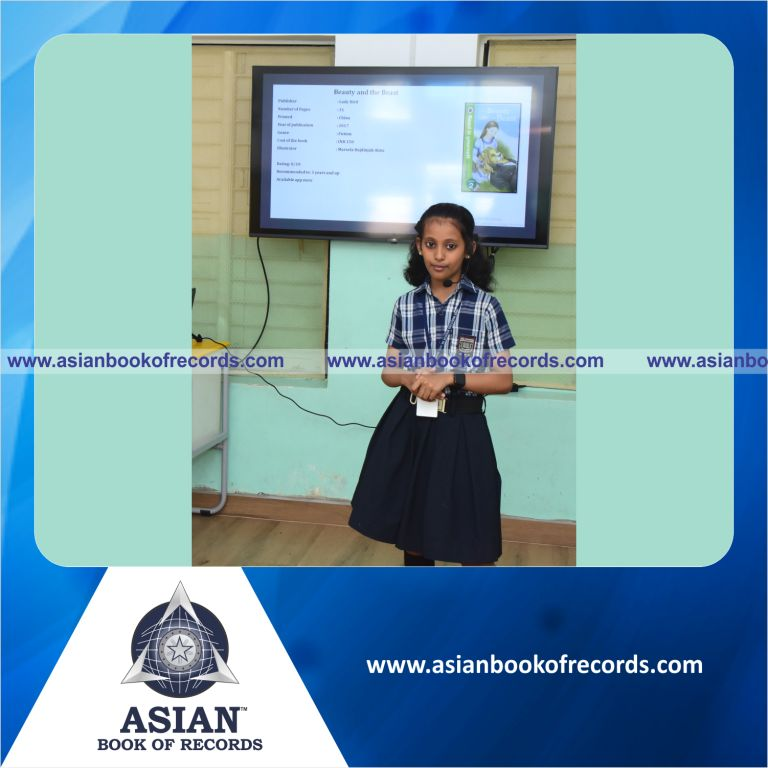 Highest Number of Books Reviewed in 3 Hours by an Individual (Minor-Female)
