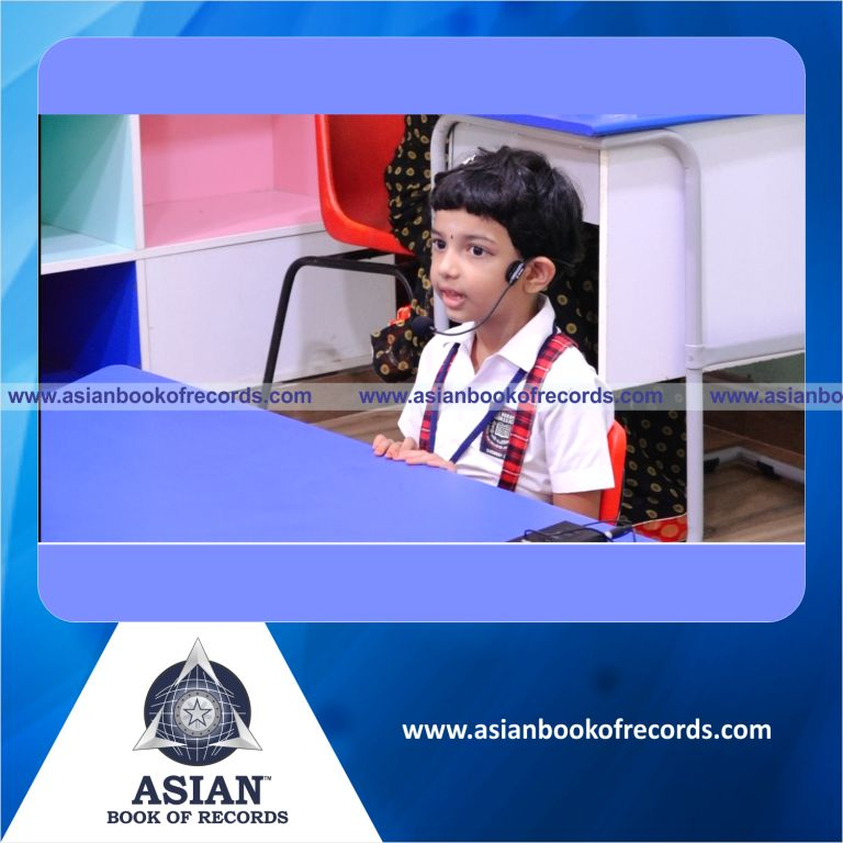 Highest Number of Short Stories Narrated by a Pre Schooler in 30 Minutes
