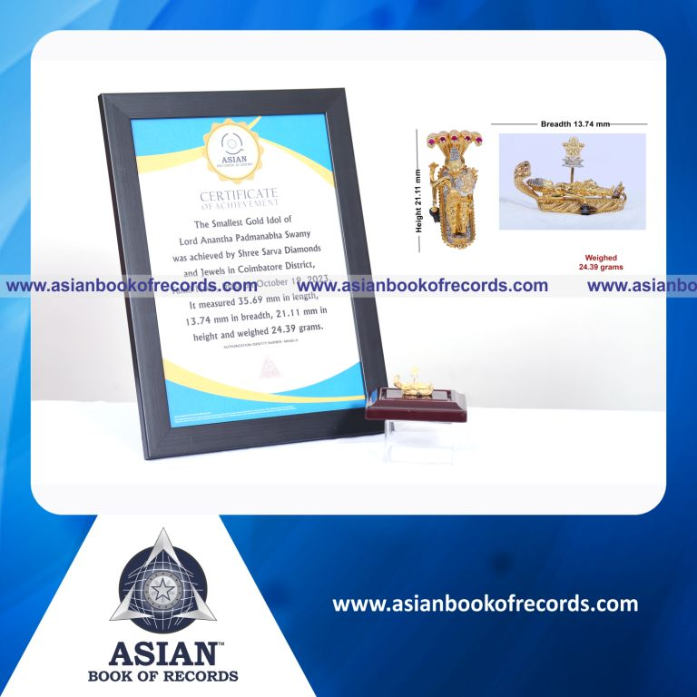 Smallest Gold Idol of Lord Anantha Padmanabha Swamy