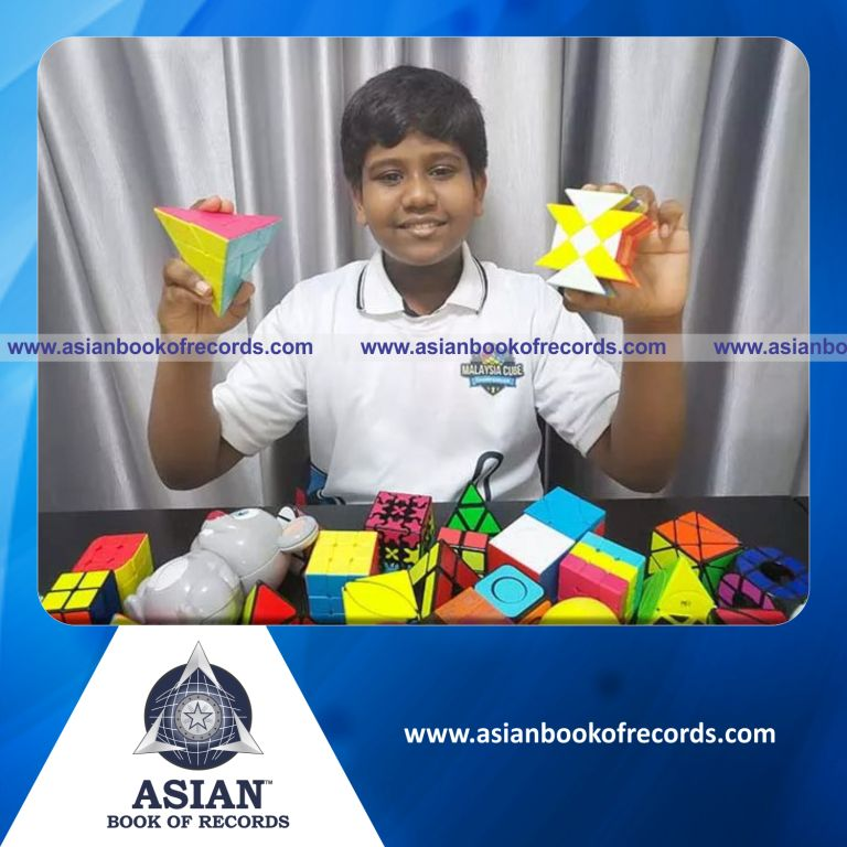 Highest Varities of Rubiks Cubes Solved by an Individual (Minor-Male)
