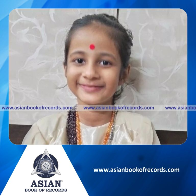 Highest Number of Sanskrit Shlokas Recited in One Minute by an Individual (Minor-Female)