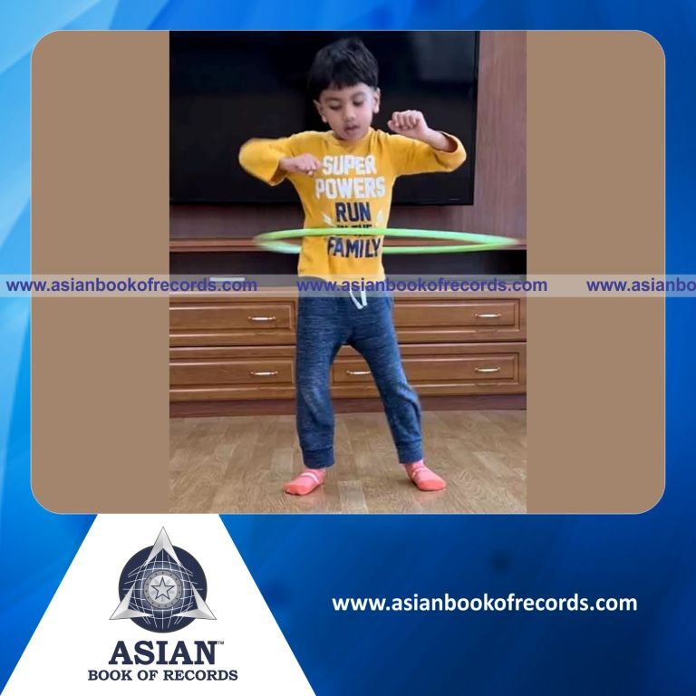 Highest Number of Hula Hoop Spins around Waist in One Minute by a Pre-Schooler