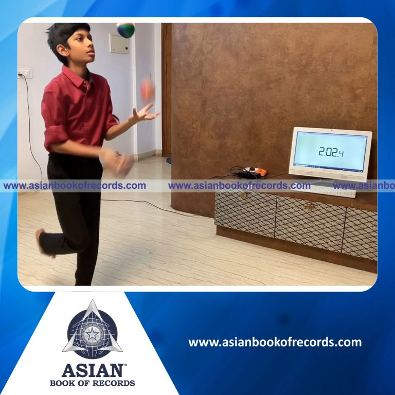 Longest Time to Juggle 3 Balls while Standing on One Leg by an Individual (Minor-Male)