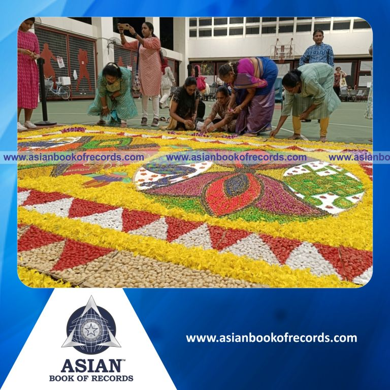 Largest Rangoli Made of Pistachio Shells