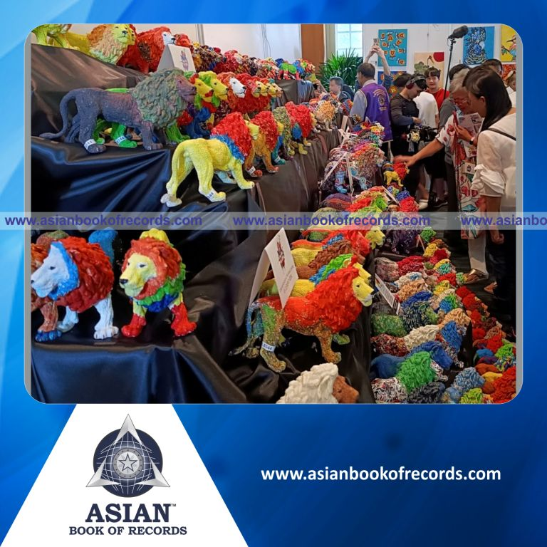 Largest Display of Handpainted Lion Figurines
