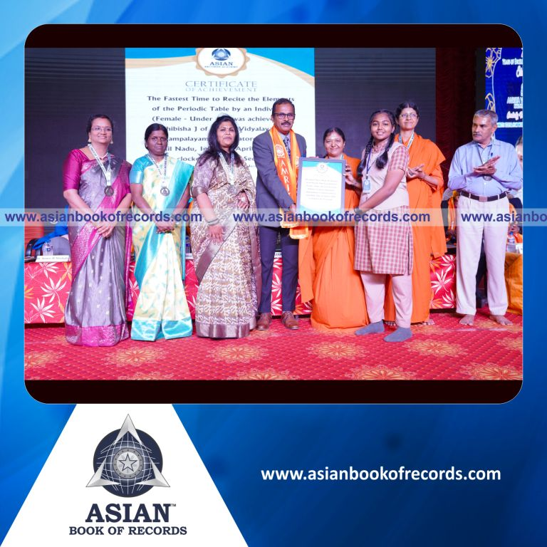 Fastest Time to Recite the Elements of the Periodic Table by an Individual (Female - Under 18)