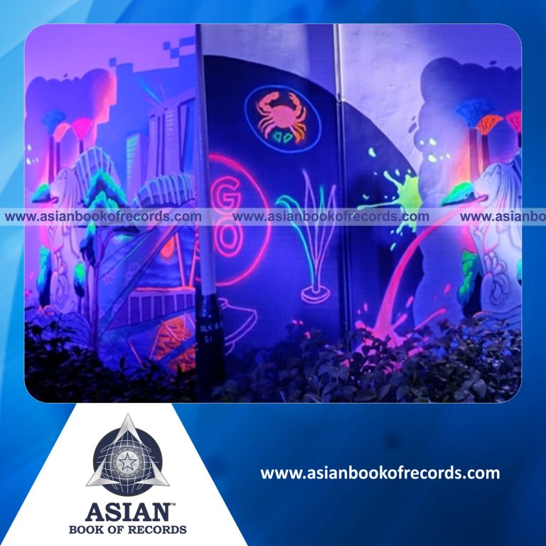 Highest Number of Neon Paint Used in a Mural
