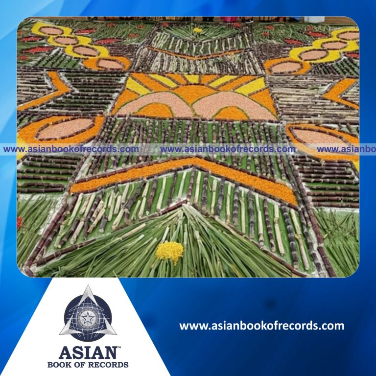 Highest Number of Sugar Cane Pieces Used in a Mosaic