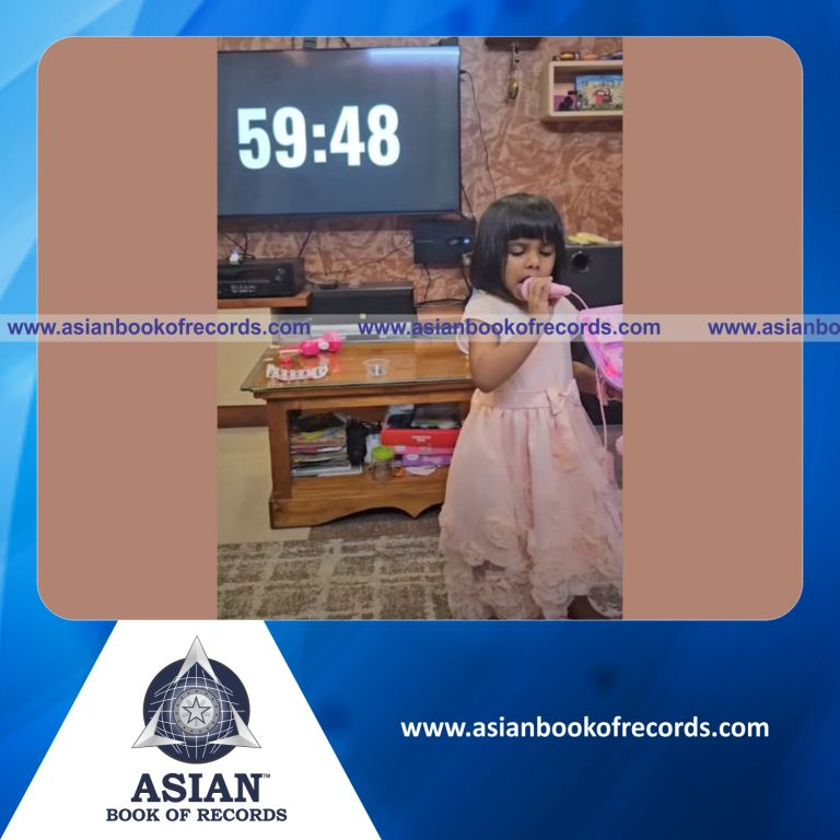 Highest Number of English Poems Composed and Recited by a Preschooler