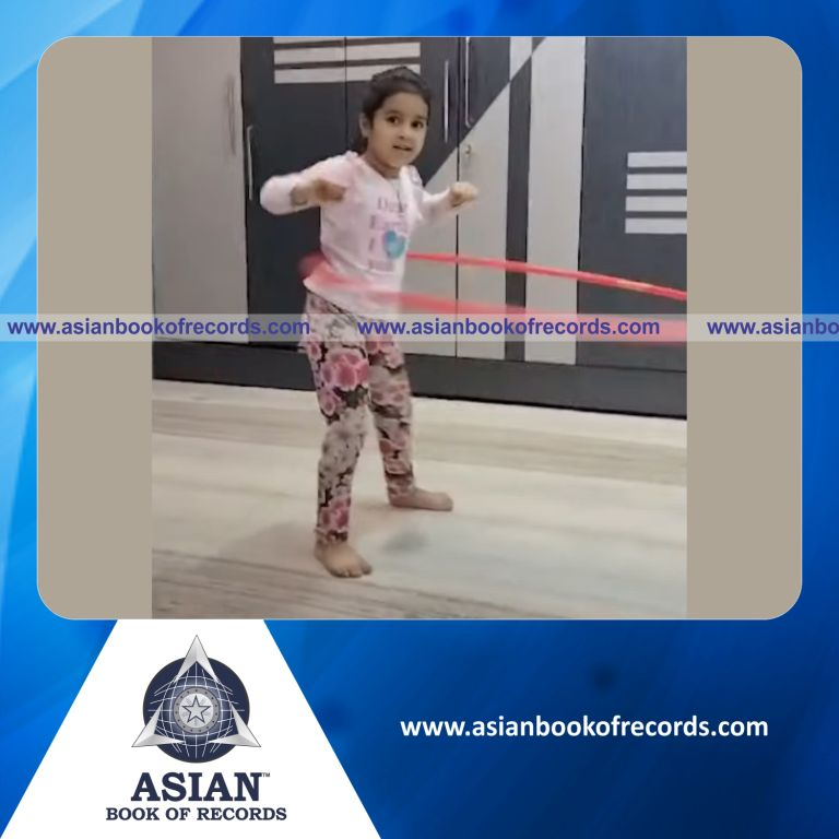 Highest Number of Hula Hoop Spins Around Waist While Twirling Maximum Times in One Minute (Kid)