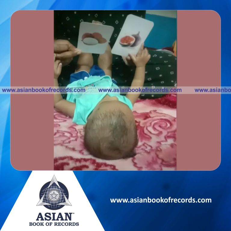 Highest Number of Flashcards of Fruits Identified by an Infant