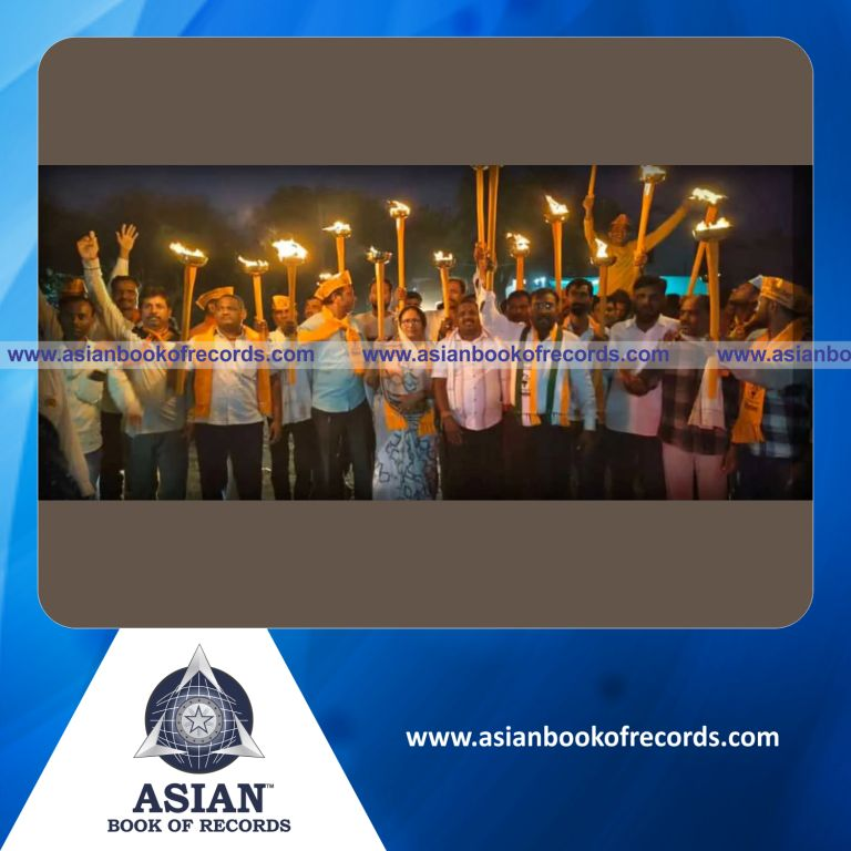 Highest Number of Participants in the Largest Flaming Torch Rally at Multiple Places