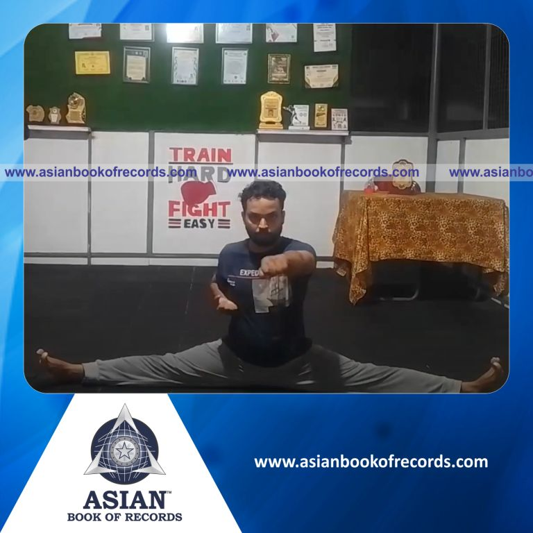 Highest Number of Middle Punches in Full Leg Split Position within 30 Seconds