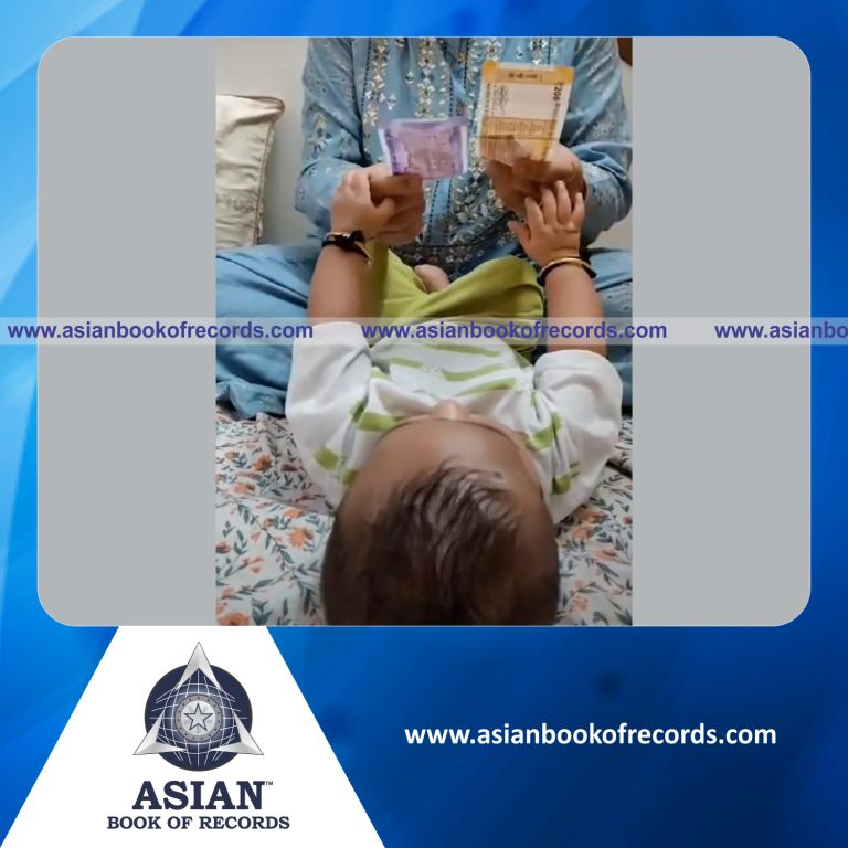 Fastest to Identify Indian Currency Notes by an Infant