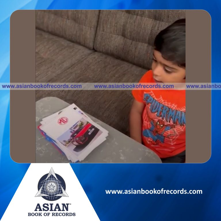 Highest Number of Car Logos Identified Through Flashcards and Recited by an Individual (Toddler)