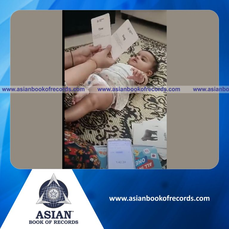 Highest Number of Animal Flashcards Identified by Hearing Their Sounds by an Infant