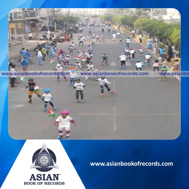 Highest Number of Students Skated with Indian National Flags for the Longest Time (Team)
