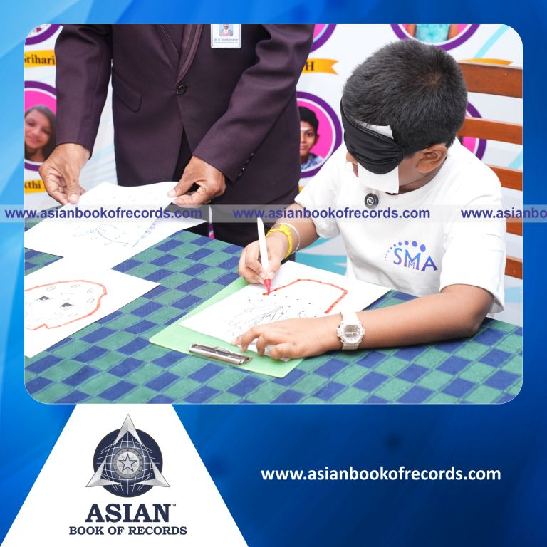 Highest Number of Dot-to-Dot Drawings Completed in 10 Minutes while Blindfolded by an Individual (Minor- Male)