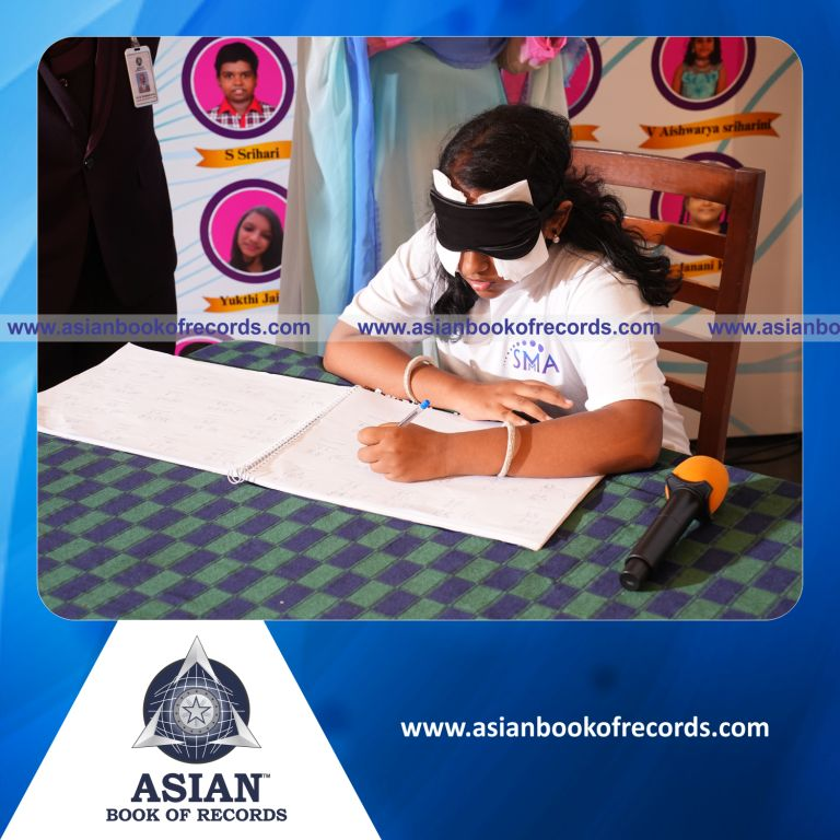 Highest Number of Two-Digit Addition and Subtraction Mental Arithmetic Problems Solved while Blindfolded in 4 Minutes by an Individual (Minor – Female