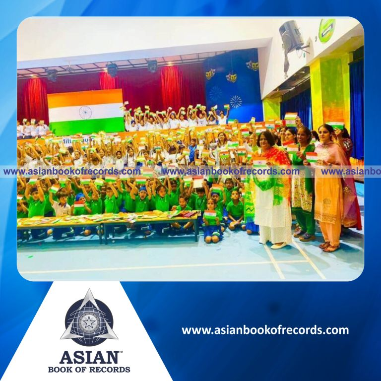 Highest Number of Participants Painting National Flags on Postcards