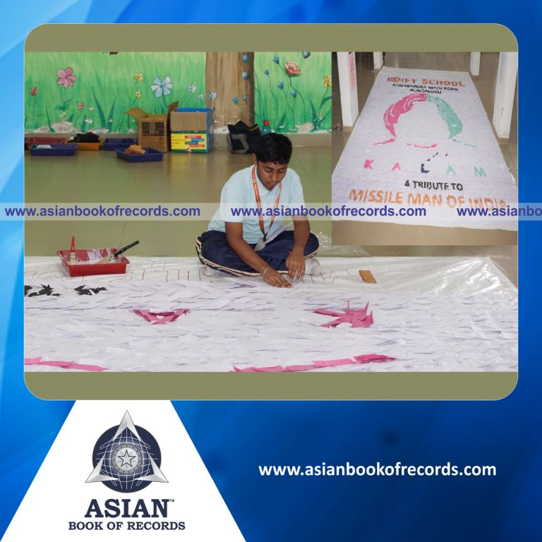 Largest Origami Houses Mosaic by an Individual (Minor-Male)