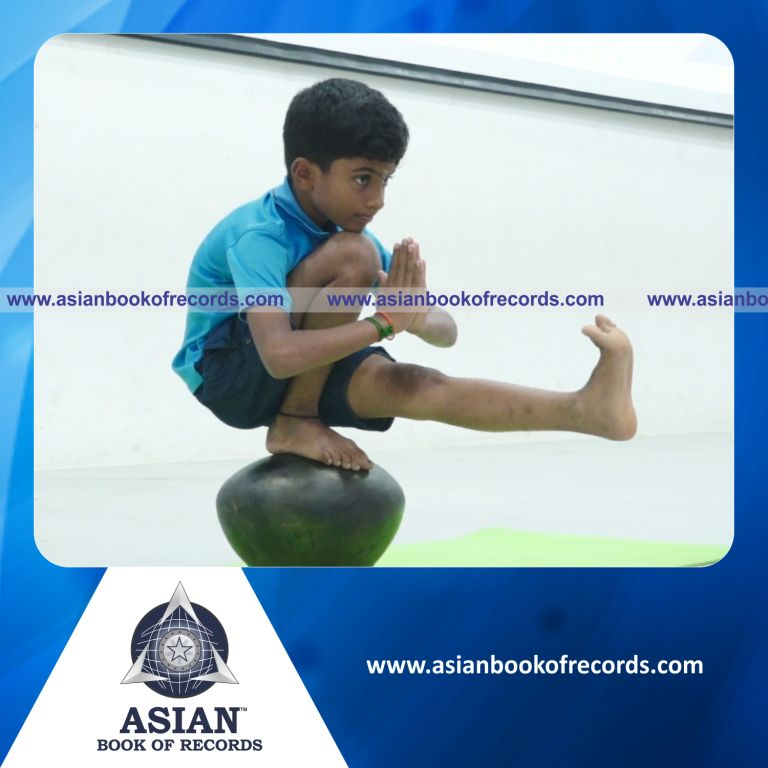 Highest Number of Yogasanas performed on an Inverted Pot in 20 Minutes by an Individual (Minor-Male)
