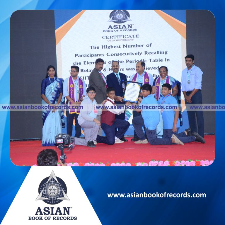Highest Number of Participants Consecutively Recalling the Elements of the Periodic Table in a Relay in 6 Hours