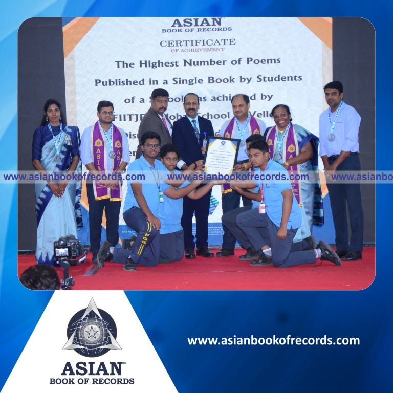 Highest Number of Poems Published in a Single Book by Students of a School