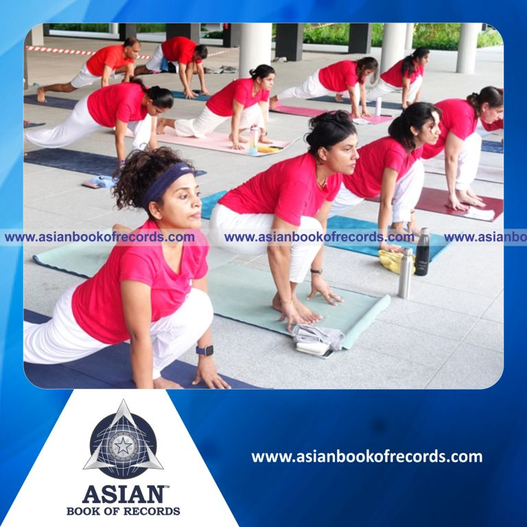 Highest Number of Participants Performing Sun Salutations for Longest Duration