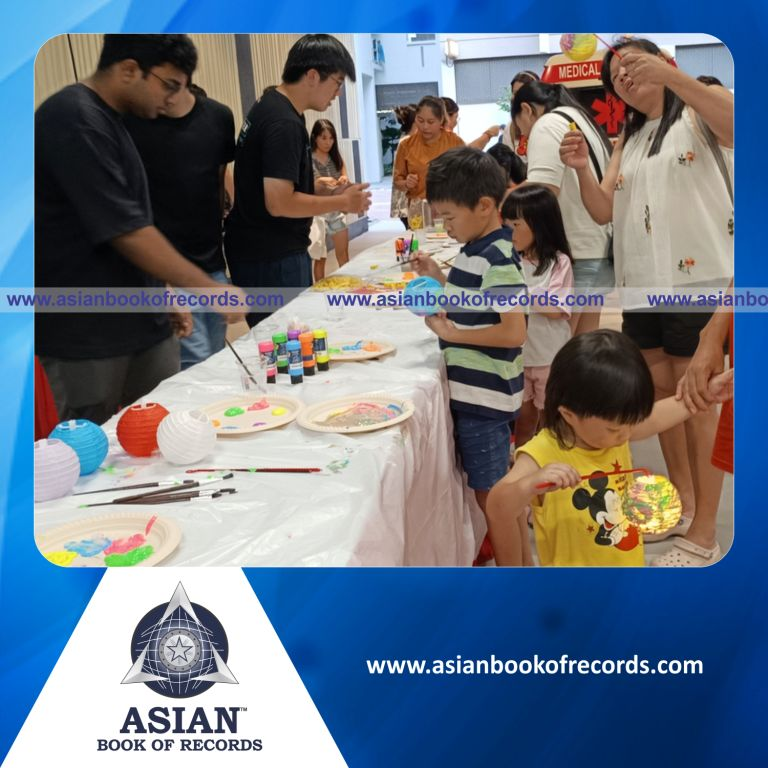 Highest Number of Participants Decorating Lanterns With Luminous Paints