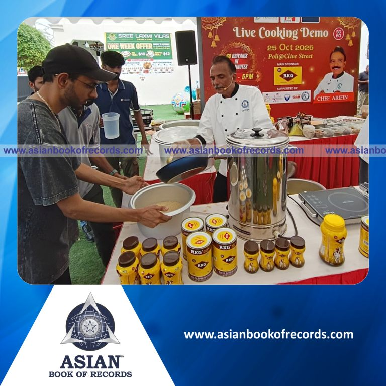 Highest Number of Varieties of Biryani Dishes Prepared in Two Hours by an Individual (Male)