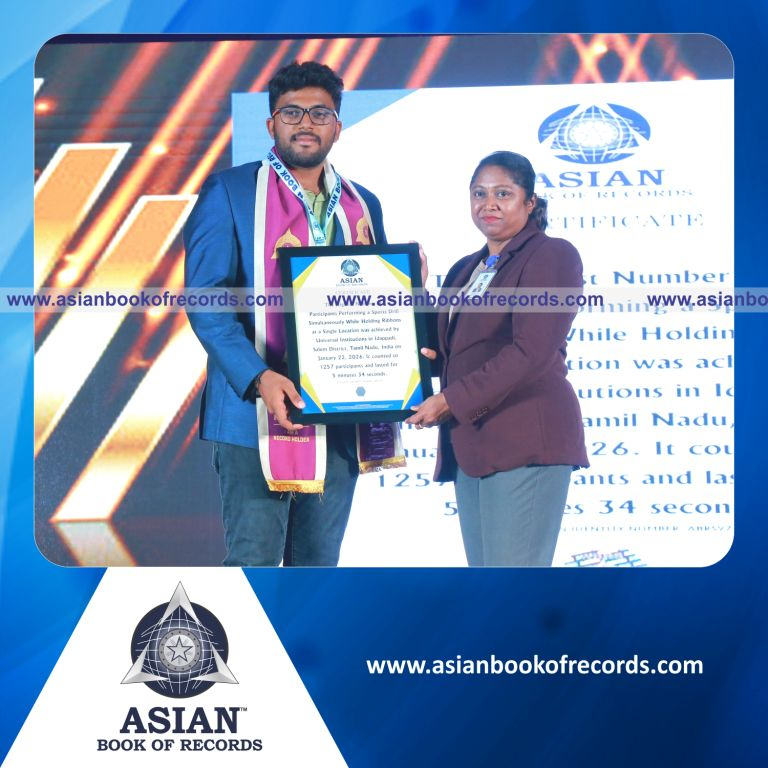 Highest Number of Participants Performing a Sports Drill Simultaneously While Holding Ribbons at a Single Location