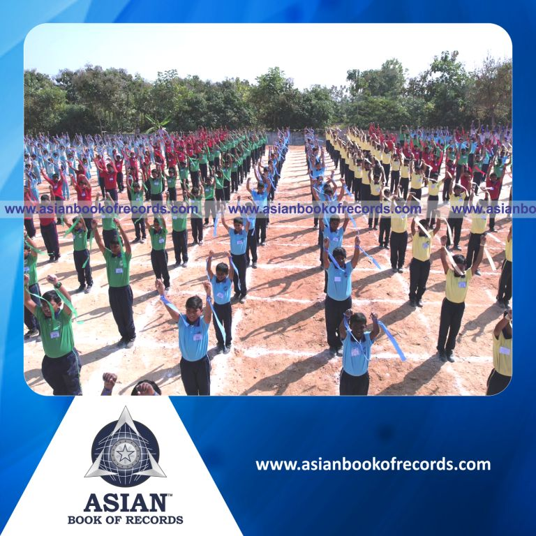 Highest Number of Participants Performing a Sports Drill Simultaneously While Holding Ribbons at a Single Location