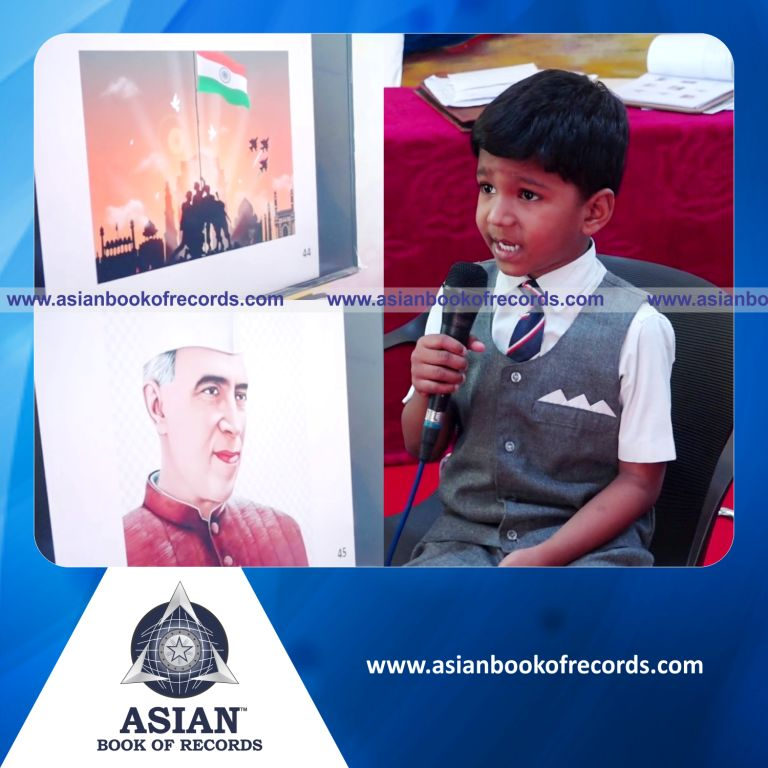 Highest Number of Early Learning Facts Recalled and Recited upon Prompt in 4 Minutes by a Pre-Schooler
